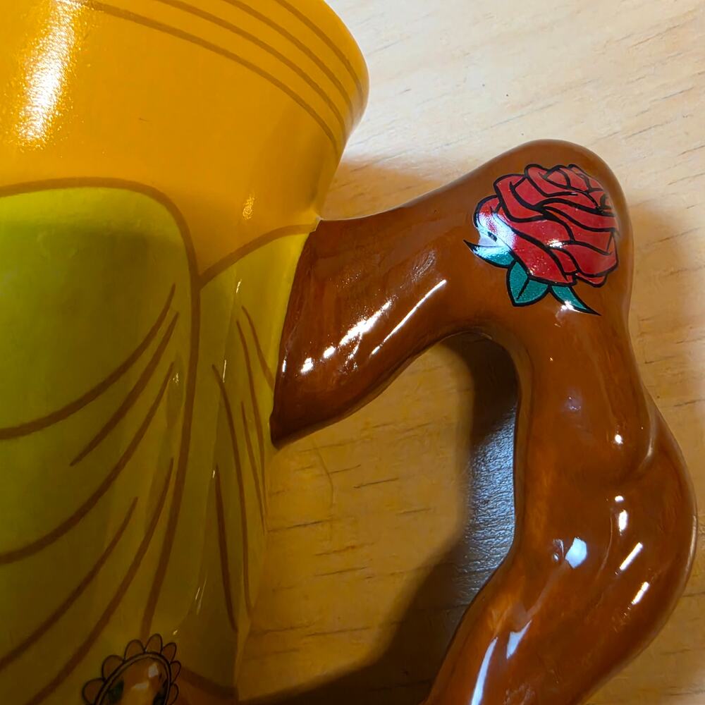 Disney Parks Beauty and the Beast Belle Ball Gown 3D Dress Ceramic Coffee Mug